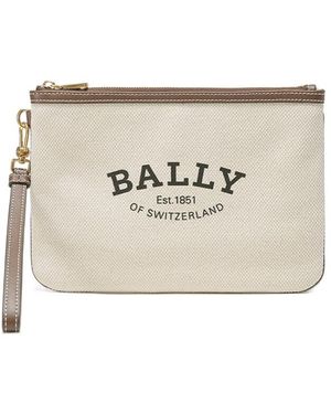 Bally Logo Printing Handbag - Natural
