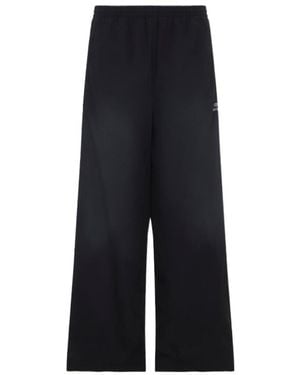 Balenciaga 3B Sports Icons Embroidered Track Pants - Blue