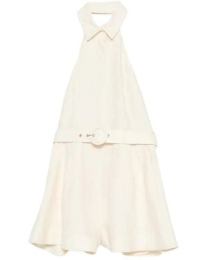 Zimmermann Belted Collar Playsuit - White