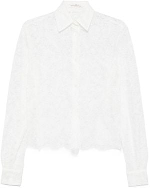 Ermanno Scervino Floral-Embroidered Shirt - White
