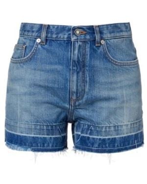 Givenchy Mid-Rise Denim Shorts - Blue