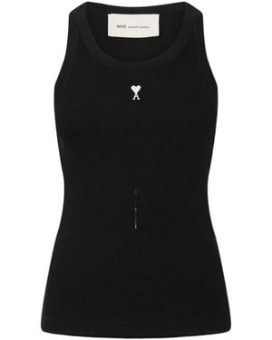 Ami Paris De Caur Tank Vest - Black