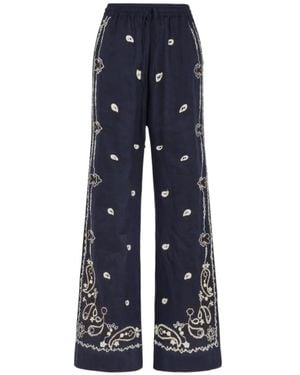 P.A.R.O.S.H. P.A.R.O..H. Embroidered Pants - Blue