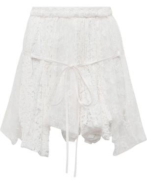 JW Anderson Jw Anderson Mini Curtain Skirt - White