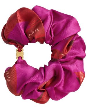 Celine Weaved Ribbons Scrunchy - Pink