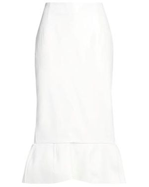 Marni A-Line Leather Skirt - White