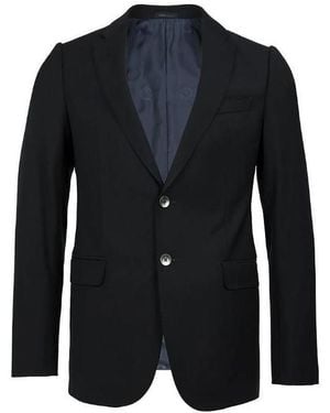 Armani Collezioni Logo Blazer - Blue