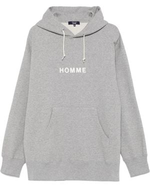 Comme des Garçons Logo-Print Hoodie - Grey