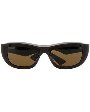 Bottega Veneta Eyewear Rectangle Frame Sunglasses - Multicolour