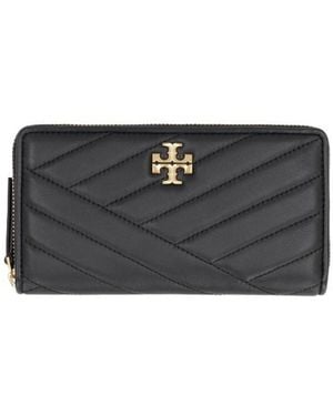 Tory Burch Kira Chevron Zip-Around Continental Wallet - Black