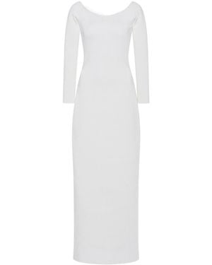 The Row Logo Dress - White