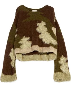 Semicouture Camouflage-Print Knitted Jumper - Multicolour
