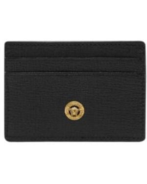 Versace Medusa Plaque Detailed Cardholder - Black