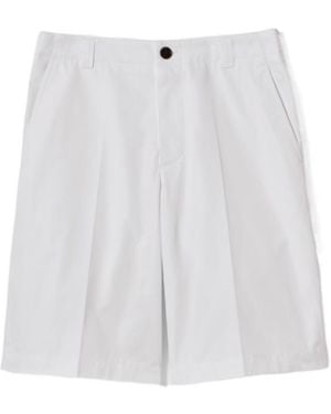 Gucci Cotton-Poplin Trousers With Web - White