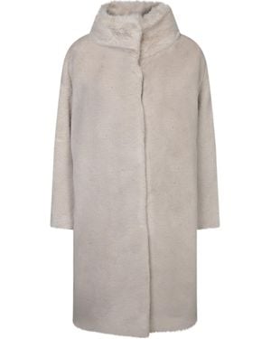 Herno Funnel-Neck Coat - Gray