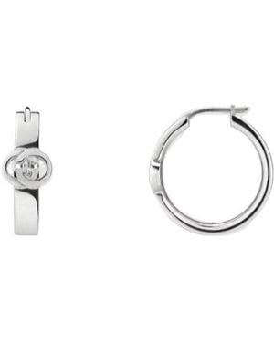 Gucci Interlocking Hoop Earrings - Metallic