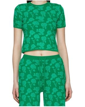 Pushbutton Printed T-Shirt - Green