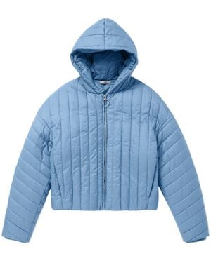 1989 STUDIO Quilted Hooded Coat - Blue