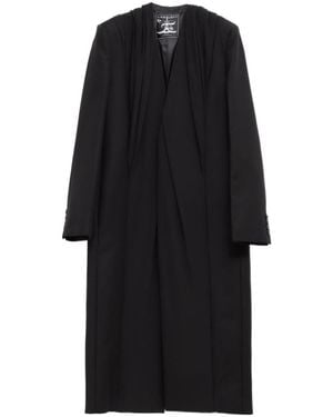 Y. Project Draped Long Coat - Black