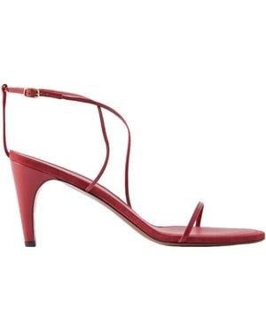 Neous Solid Colour Leather Sandals - Pink