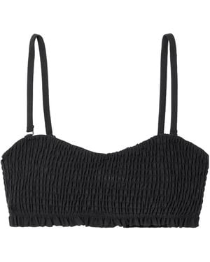 Ulla Johnson Marseille Pleated Bikini Top - Black