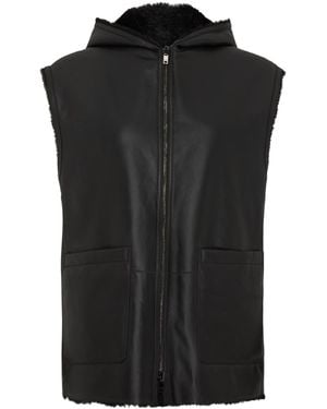 JOSEPH Reversible Dantec Waistcoat - Black
