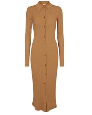 Dodo Bar Or Ribbed-Knit Midi Dress - Brown
