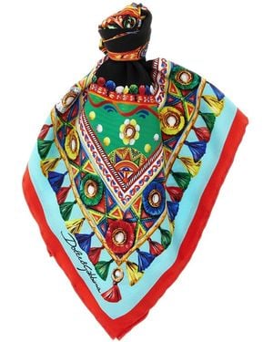 Dolce & Gabbana Carretto Print Square Scarf - Multicolour