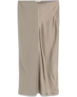 Ami Paris Straight Midi Skirt - Grey