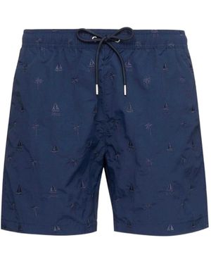 BOSS Drawstring Swim Trunks - Blue
