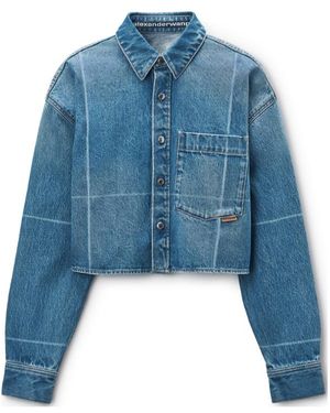 Alexander Wang Cropped Denim Shirt - Blue