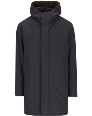 Herno Long-Sleeved Coat - Blue