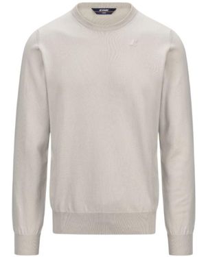 K-Way Long-Sleeved Crewneck Jumper - White