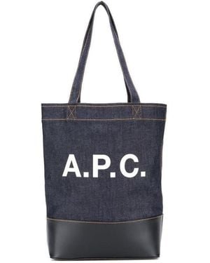 A.P.C. Axelle Tote Bag - Blue