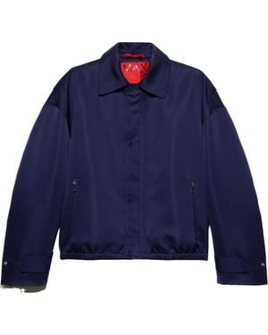 MAX&Co. Duchesse Satin Bomber Jacket - Blue