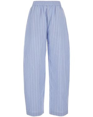 ROTATE BIRGER CHRISTENSEN Poplin Tapered Trousers - Blue
