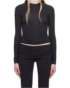 Skims Long-Sleeved T-Shirt - Black