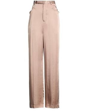 Rick Owens High-Waisted Loose Straight-Leg Pants - Natural