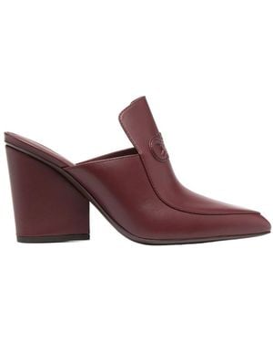 Ferragamo Gancini Plaque Court Shoes - Purple