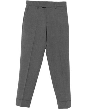Berwich Pressed-Crease Turned-Up Pants - Gray
