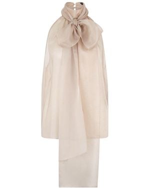 Tom Ford Pussy-Bow Collar Blouse - White