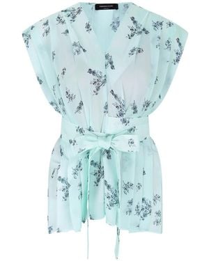 Fabiana Filippi Printed Tops - Blue