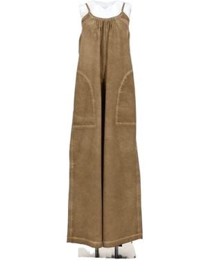 Uma Wang Open-Back Wide-Leg Jumpsuit - Natural