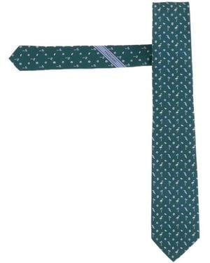 Ferragamo Pointed Tie - Blue