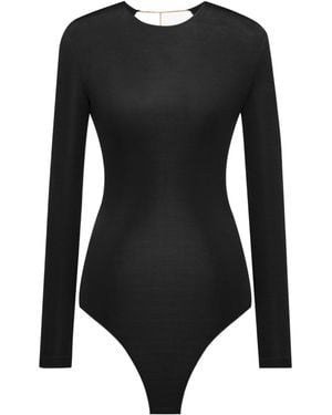 Saint Laurent Cassandre Backless Bodysuit - Black