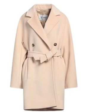 Max Mara Double-Breasted Coat - Natural