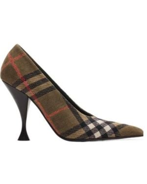 Burberry Check Cameo High Pumps - Brown
