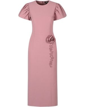 ROTATE BIRGER CHRISTENSEN Floral Appliqué Dress - Pink