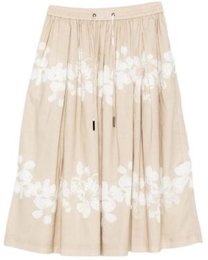 Iceberg Floral Print Skirt - Natural