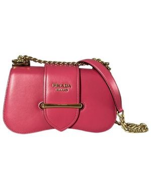 Prada Logo Shoulder Bag - Red
